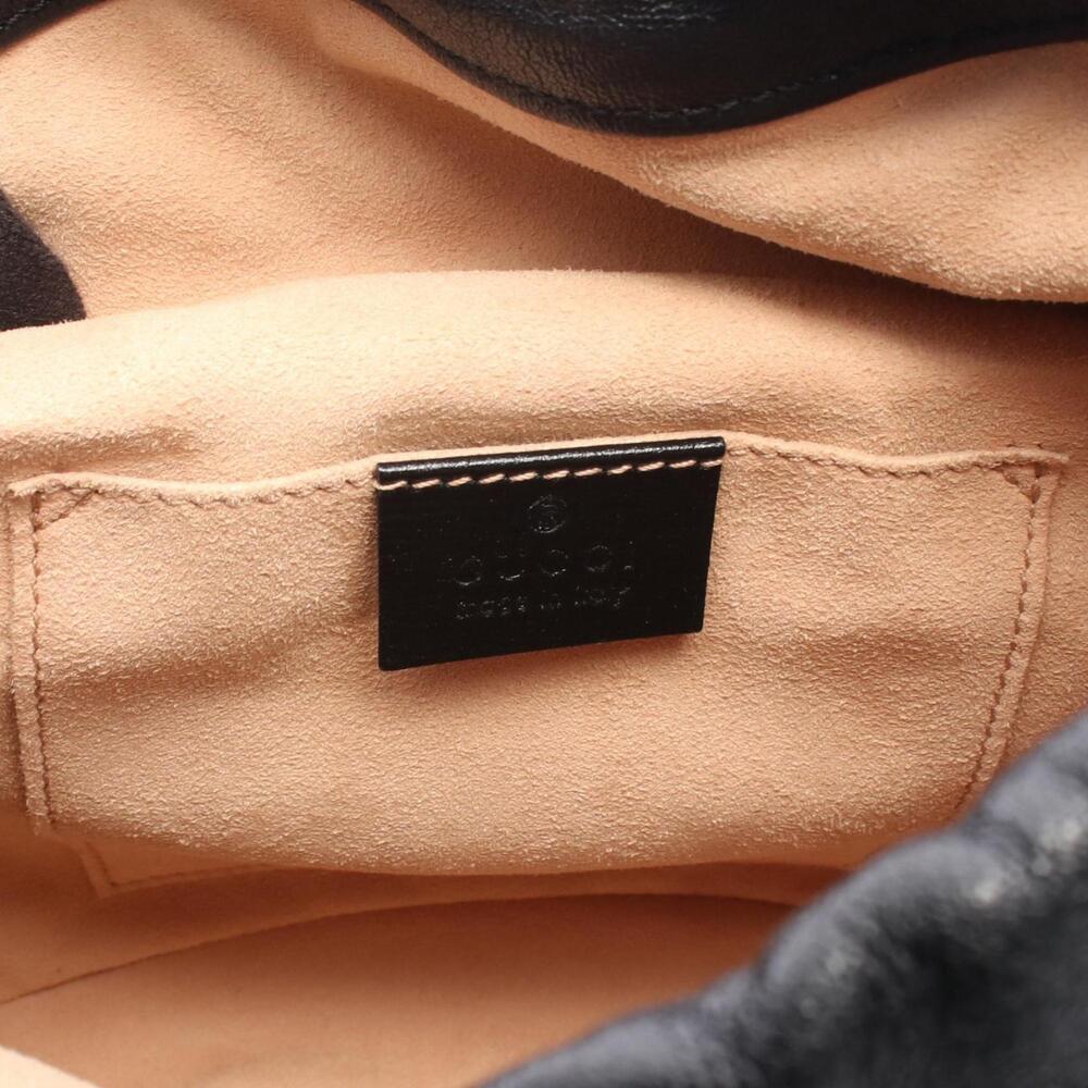 GUCCI Black Leather Horsebit Shoulder Bag - Picture 4 of 7